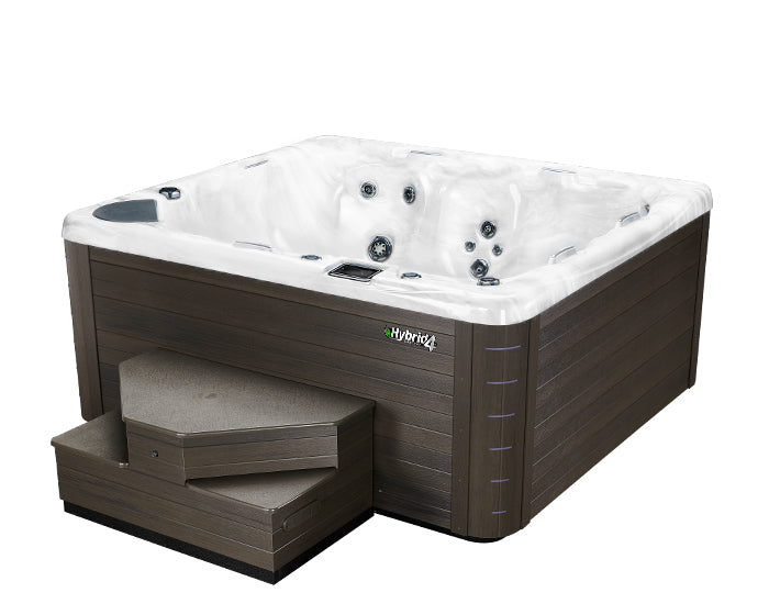 Beachcomber Hot Tubs model 720 Hybrid4 with premium options package - side angle view | Beachcomber Hot Tubs Winnipeg