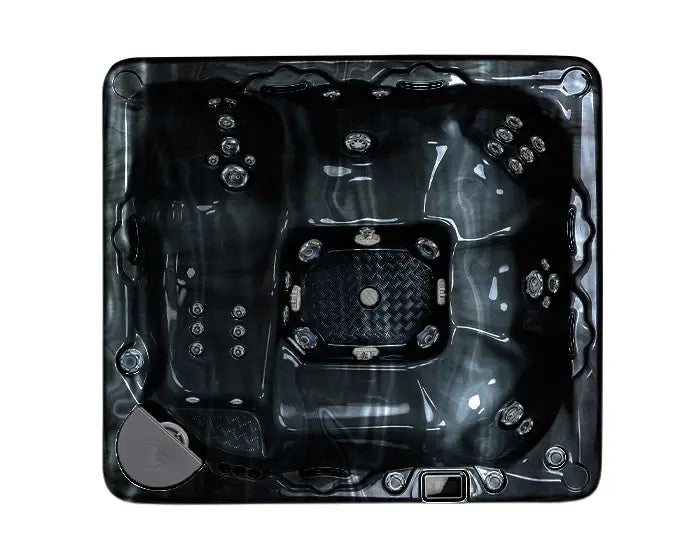 Beachcomber hot tubs model 730 hybrid4 with premium options package - overhead photo | Beachcomber Hot Tubs Winnipeg